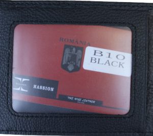 Port carduri din piele naturala Hassion B10 Black