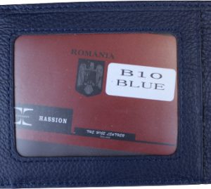 Port carduri din piele naturala Hassion B10 Blue